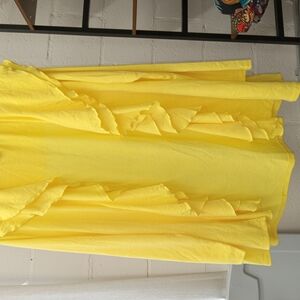 Yellow Ruffled Women's Shirt